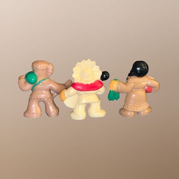 2003 Lincoln Logs Rocky River Trading Post Native American Figures Teepee B17 - Picture 6 of 7